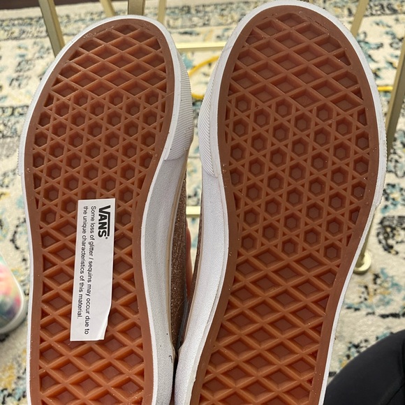 VANS KIDS OLD SKOOL GLITTER SNEAKERS SIZE 1.0 WORN FOR AN HOUR - Picture 4 of 7